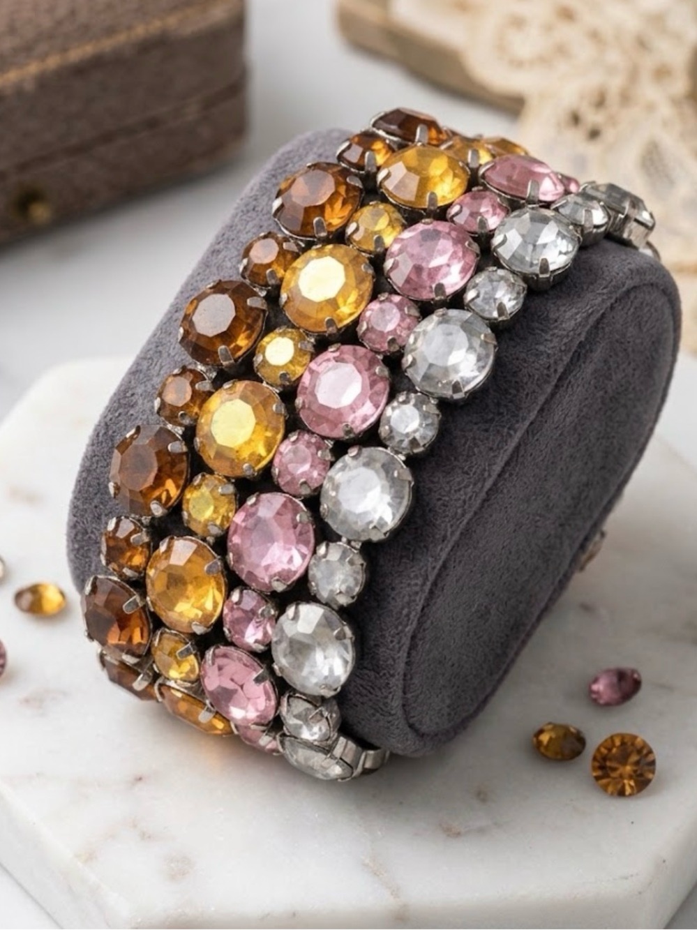 5 for $30 GAP Chunky Multi Colored Oversized Jewel Rhinestone Bracelet